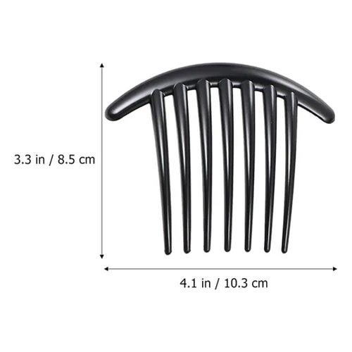 Peine francés de 7 dientes, 3 pinzas de plástico para el cabello, accesorio para peines laterales para el cabello para mujeres y niñas, accesorios