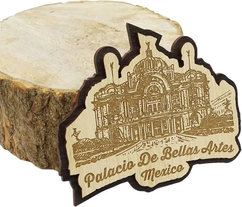 Miniatura 4 de Printtoo Palacio De Bellas Artes - Imán de madera grabado para nevera