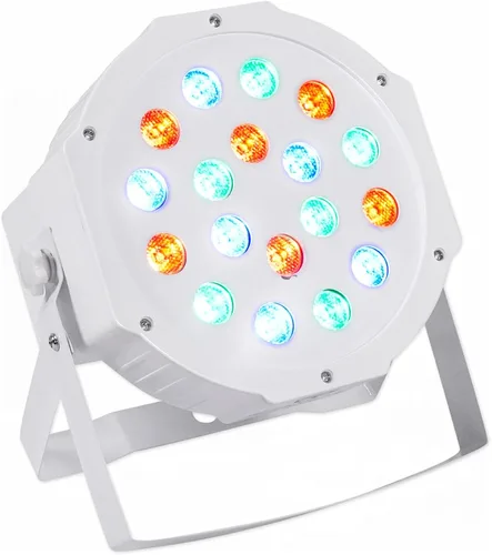 Miniatura 2 de (10) Rockville RockPAR50 LED RGB Compact Par Can DJ/Club/Stage DMX Luz de lavado - Blanco