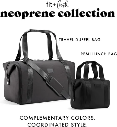 Miniatura 5 de Fit & Fresh Remi - Lonchera de neopreno para mujer, kit de preparación de comidas con recipientes y bolsa de hielo XL, material autoaislante similar