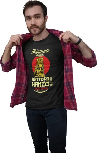 Miniatura 2 de 6TN Men's Hattori Hanzo Sword and Sushi Tshirt (Black,L)