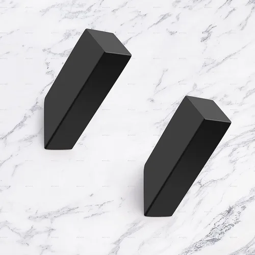NINETREX Ganchos negros para toallas, color negro mate, ganchos modernos para toallas, ganchos de acero inoxidable SUS 304, resistentes al agua,