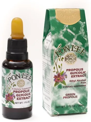 Pon Lee Extracto de propóleo verde brasileño, sin alcohol, potenciador de inmunidad (1.0 fl oz)