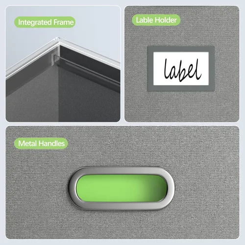 Miniatura 4 de Caja Organizadora de Archivos – Cajas de Archivos para Colgar Archivos con Tapa, Juego de 2 Carpetas Colgantes Decorativas Tamaño Carta Organizador
