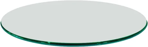 Miniatura 103 de Fab Glass - Mesa redonda de cristal de 48 in, grosor de 3/4 in, cristal pulido plano templado, Vidrio, Transparente