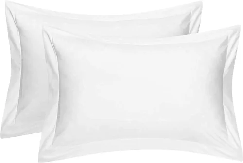 Miniatura 38 de Juego de 2 fundas de almohada estándar de 600 hilos, 100% algodón egipcio, con cierre de sobre, tamaño estándar de 20 x 26 pulgadas, fundas