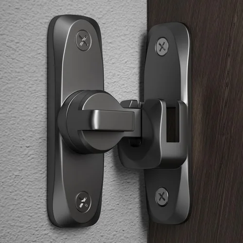 Miniatura 8 de Cerradura de puerta de granero Cerradura de puerta de 90/180 grados, cerradura de seguridad de aleación de zinc, cerradura de puerta corredera