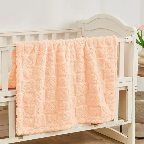 Miniatura 5 de Yurhap Manta de forro polar para bebé, a cuadros, ultra suave y acogedora para niñas y niños, manta mullida para bebés recién nacidos, regalos
