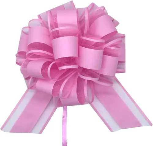 Miniatura 13 de 6 piezas de lazos de tirar, lazo de regalo verde frijol, 6 pulgadas, Navidad, fiesta, regalo de cumpleaños, boda, lazos de cinta para envolver cajas