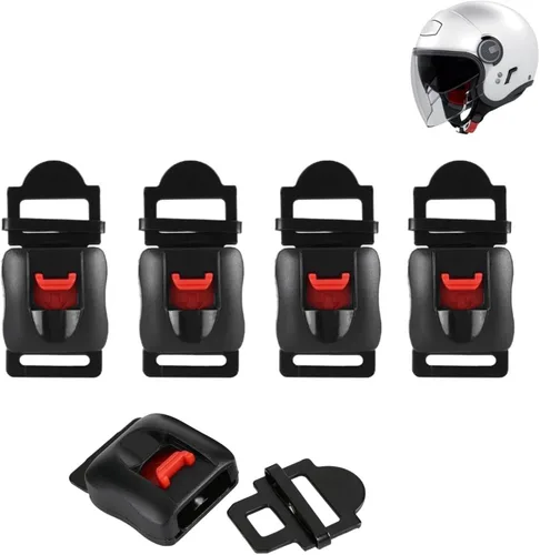 Clip de velocidad para casco de motocicleta, 5 piezas de clip de velocidad para casco de motocicleta, hebilla de correa de barbilla, hebilla de