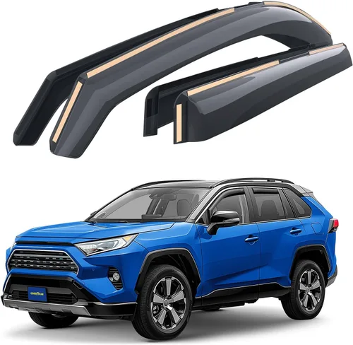 Goodyear Shatterproof in-Channel Window Deflectors for Toyota RAV4 2019-2025, Rain Guards, Window Visors for Cars, Vent Deflector, Car Accessories,