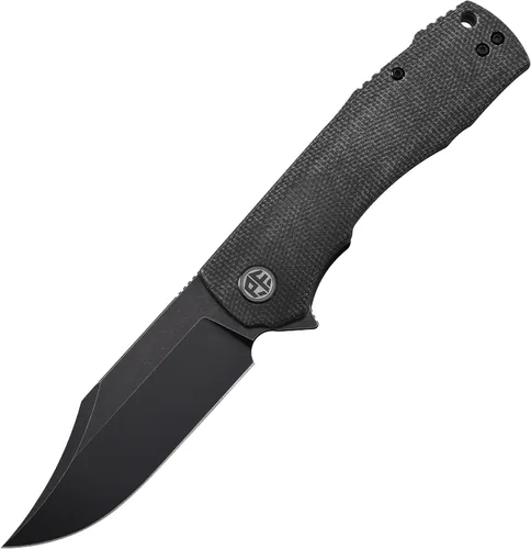 Miniatura 7 de Petrified fish PFP03 Victor, hoja de satén K110 de 3.58", 4.94 oz Micarta Handel Flipper Liner lock Cuchillo plegable