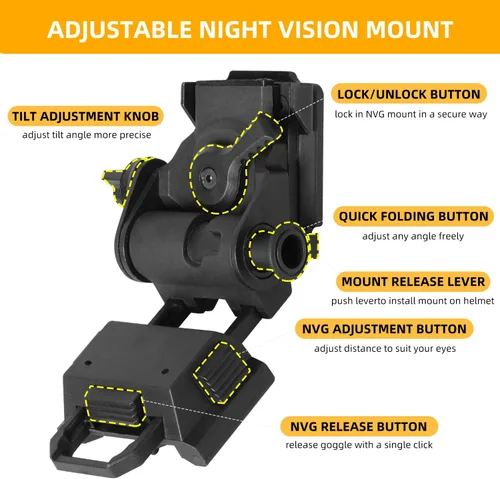 Miniatura 2 de Gafas de visión nocturna NVG Mount para casco L4G24 PVS15/18 (negro/TAN)