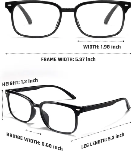 Miniatura 3 de NOVIVON Reading Glasses for Women, Reading glasses men, Blue Light Blocking Readers, Computer eye glasses, Cheaters Negro claro