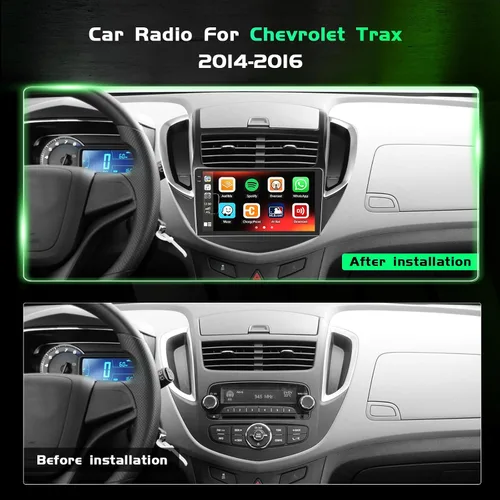 Miniatura 2 de Radio de coche Android 15 de 4+64 GB para 2014 2015 2016 Chevrolet Chevy Trax inalámbrico Carplay Android Auto, pantalla táctil en celda estéreo