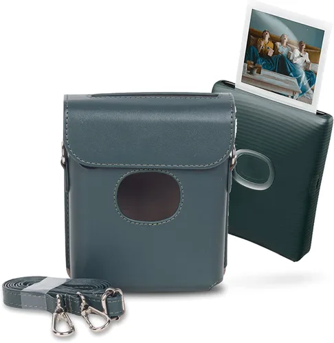 SQ Link - Funda para cámara FujiFilm Instax Square Link Smartphone Accesorios para impresora fotográfica, piel sintética, bolsa de hombro, funda