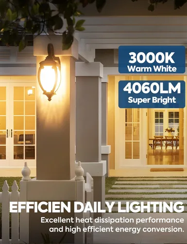 Miniatura 2 de Bombilla LED equivalente a 300 W, bombilla LED A23 súper brillante de 4060 lúmenes, blanco cálido 3000 K, ahorro de energía de 33 W, base media E26