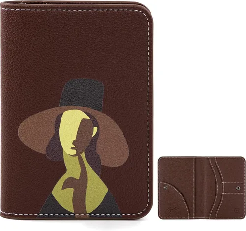 Lychii Soporte para pasaporte, funda delgada para pasaporte, cartera de viaje con bloqueo RFID, funda protectora de piel sintética para pasaportes,