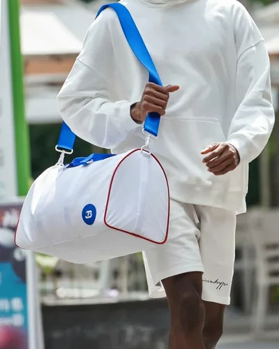 Miniatura 13 de Bolsas de gimnasio impermeables, bolsa de lona deportiva de nailon 1000D resistente para nadar durante la noche, fin de semana, bolsas de viaje