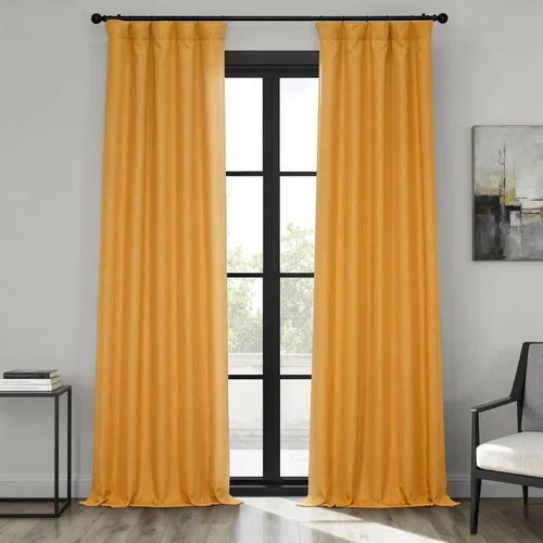 Miniatura 24 de HPD Half Price Drapes - Cortinas de lino sintético para sala de estar (2 paneles) - 100 pulgadas de ancho x 84 pulgadas de largo - Cortinas