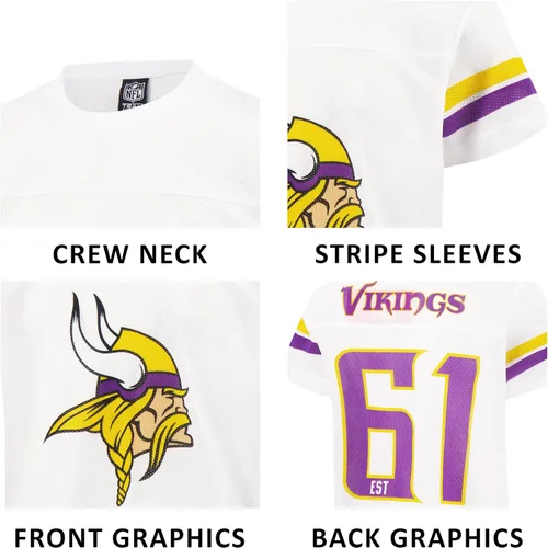 Miniatura 5 de Ultra Game NFL - Camiseta de malla vintage para niños