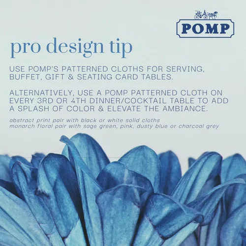 Miniatura 2 de Pomp - Mantel premium de poliéster con estampado abstracto de 52 x 52 pulgadas cuadradas Tela de fácil cuidado, resistente a arrugas y manchas