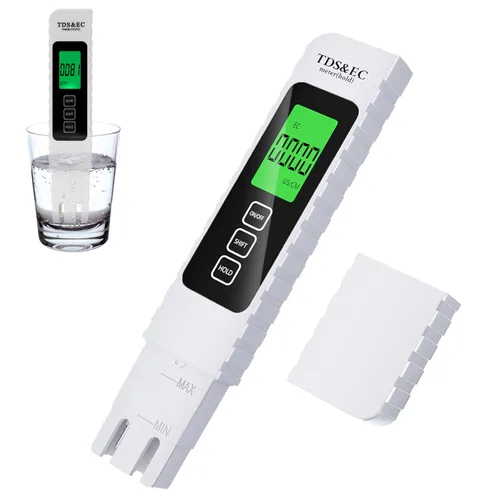 Probador digital de calidad de agua 4 en 1,2025 NewTDS/EC/Temperatura (°C/°F)Medidor,Medidor 0-9990 PPM,Probador de agua para agua potable Sistema