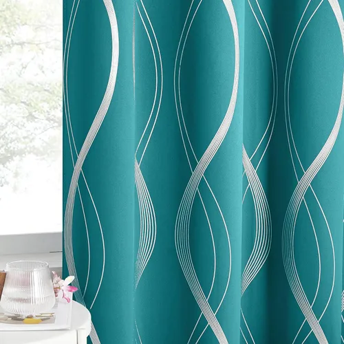 Miniatura 145 de NICETOWN Paneles de Cortinas Opacas para Dormitorio - Tratamiento de Ventanas con Aislamiento Térmico, Ojales Sólidos, Cortinas Opacas con Diseño