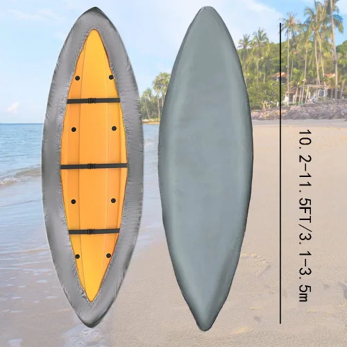 Miniatura 2 de Kayak Cover Heavy Duty 420D Dust Cover Waterproof&UV Protection Kayak Cover for Outdoor Storage