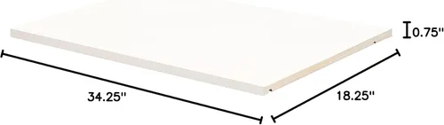 Miniatura 3 de Palace Imports Estante grande de madera maciza 100% solo para armario/armario/armario Kyle, color blanco