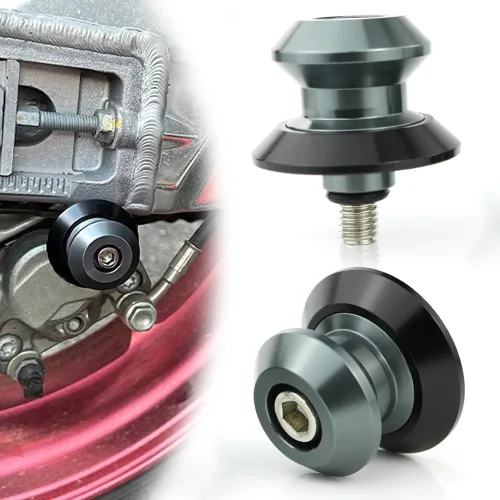 Miniatura 9 de Xitomer 1 par de bobinas/deslizadores/carretes de brazo oscilante para motocicleta M8 X1.25, apto para Z650/Z900/Z800/Z400, ZX6R 13-22/ZX10R Verde