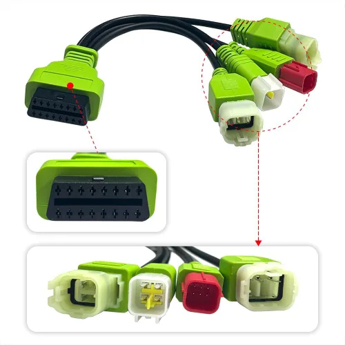 Miniatura 2 de OBD2 4 en 1 Cable de diagnóstico para motocicleta Kawasaki para conector Euro 5, apto para Kawasaki ZX6R Vulcan Z900RS Z800 Z1000 Z250 ER6N EX650F