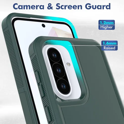 Miniatura 94 de Jeylly Compatible con Samsung Galaxy A22 5G Funda, Funda Samsung A22 5G con 2pcs protectores de pantalla de vidrio templado