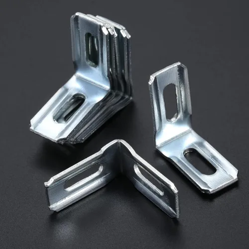 Miniatura 9 de dophee 20 soportes de esquina de metal en forma de L de 90 grados con cubierta de plástico, junta de esquina en ángulo recto para estantes, muebles
