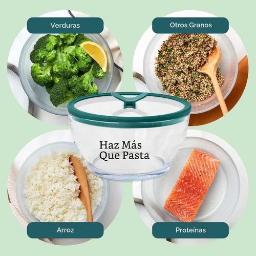 Miniatura 8 de Anyday Almacenamiento de alimentos para 8 tazas de vidrio con tapa de vidrio, recipiente hondo redondo Preparación de comidas y utensilios