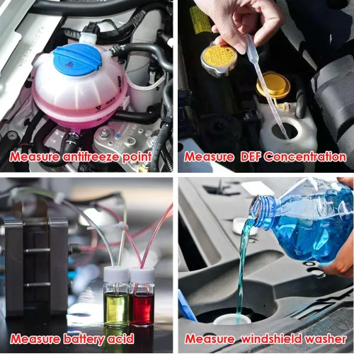 Miniatura 3 de Refractómetro de refrigerante anticongelante 4 en 1 DEF para sistema anticongelante de automóviles, líquido de escape diesel, ácido de batería