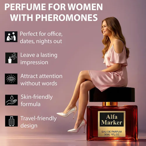 Miniatura 4 de Perfumes para mujeres con feromonas. 1 onza real feromonas infundidas en aerosol de larga duración. Fragancia original premium botella portátil