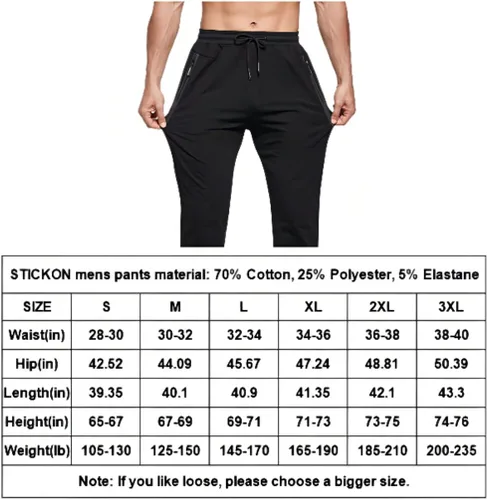 Miniatura 4 de Pantalones deportivos casuales para hombre con bolsillos con cremallera