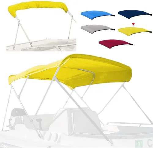 Miniatura 8 de Funda de repuesto para parte superior Bimini de 3 arcos, resistente a la decoloración y a las grietas, poliéster de grado marino 600D, impermeable