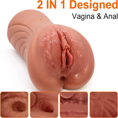 Miniatura 3 de Juguete masturbador masculino de bolsillo, muñeca sexual 2 en 1, masturbación realista, mamada, Stroker, juguetes sexuales masculinos con vagina