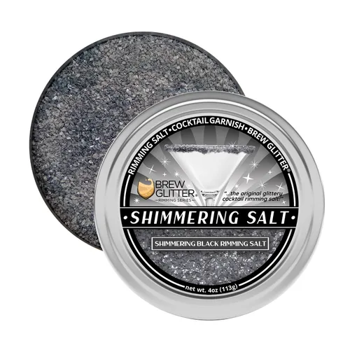 Miniatura 4 de Brew Glitter - Sal negra brillante (4 onzas, 1 lata de barra) para cóctel comestible con purpurina mezclada para bebidas y bebidas