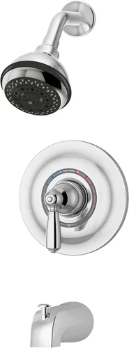 Symmons 4702-1.5-TRM Allura - Grifo de ducha y bañera de 3 pulverizaciones con un solo mango en cromo pulido, 1.5 GPM (válvula no incluida)