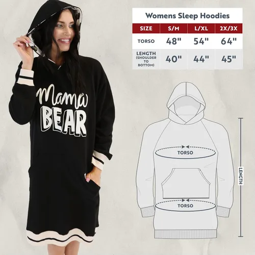 Miniatura 179 de Lazy One Sudadera con capucha de gran tamaño, ropa de dormir cómoda, vestido de suéter para mujer