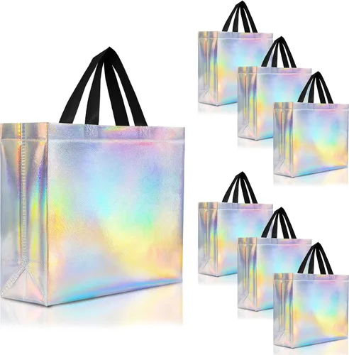 Miniatura 58 de Nush Nush - Bolsas de regalo reutilizables azul aguamarina a granel (azul aguamarina - Tamaño mediano - Juego de 30)