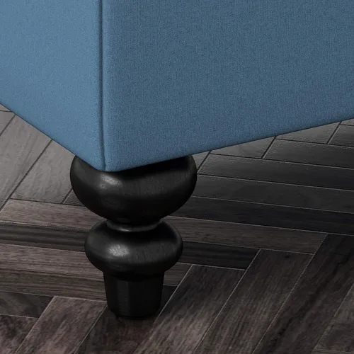 Miniatura 8 de HUIMO Otomana con almacenamiento, banco de tela tapizado azul de 51 pulgadas con diseño de extremo de cama con botones, capacidad de peso de 300