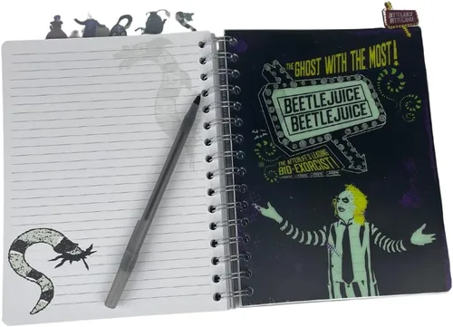 Miniatura 7 de Beetlejuice - Cuaderno con pestañas, encuadernado en espiral, 144 páginas rayadas, 8 x 7 pulgadas