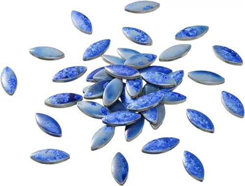 Miniatura 16 de 70 Piezas de Azulejos de Mosaico de Pétalos, Azulejos Cerámicos a Granel, Suministros de Piezas Cerámicas Manchadas, Kit de Piezas de Cerámica