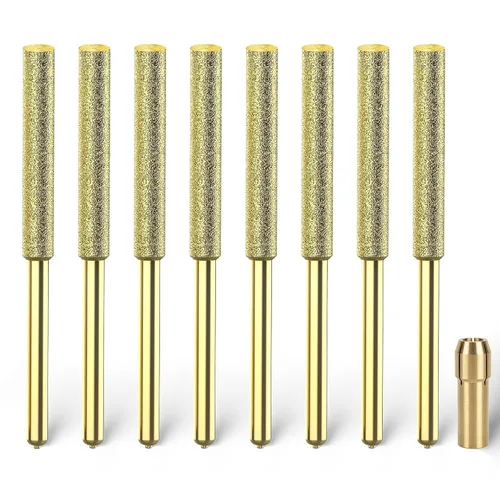 Miniatura 8 de EzzDoo Brocas afiladoras de motosierra recubiertas de titanio, ruedas de afilado de alta dureza para afiladores eléctricos de motosierra
