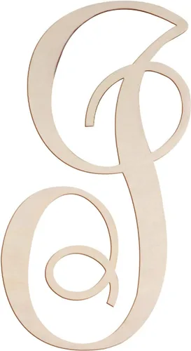 Miniatura 16 de Letras de madera cursivas para decoración de pared, letras grandes de madera de 14 pulgadas, monograma sin terminar, letras de madera, manualidades