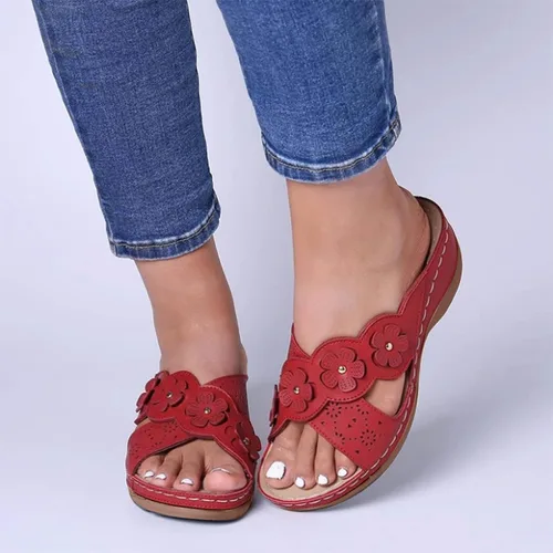 Miniatura 10 de Sandalias ortopédicas con soporte de arco para mujer, sandalias de cuña para mujer, sandalias para caminar, cómodas sandalias de plataforma